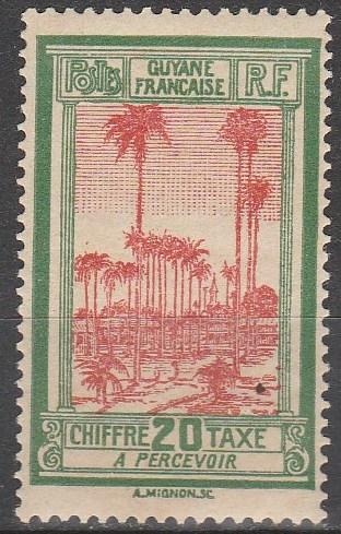 French Guiana #J15 F-VF Unused  (V4109)