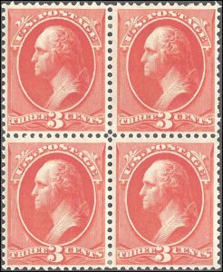 214 Mint,OG,HR... Block of 4... SCV $300.00