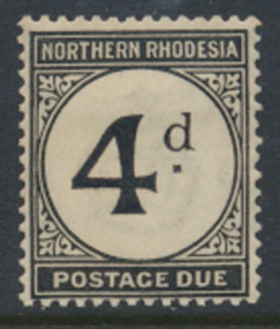 Northern Rhodesia  SG D4 1929 Postage Due   SC# J4   MH see detail and scans