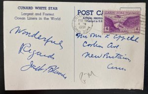 1951 Cristobal Canal Zone Panama RPPC Postcard Cover To New Britain CT Usa