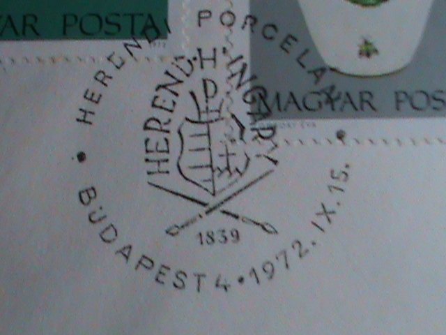 ​HUNGARY-FDC-1972-SC#2173- HEREND CHINA FACTORY FOUNDED IN 1839 MNH COVER VF