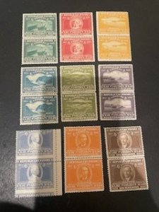 Panama sc 322-330 MNH pairs