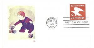 U594 'C' Domestic Mail embossed Stamped Envelope Bittings by Alan Diamant FDC