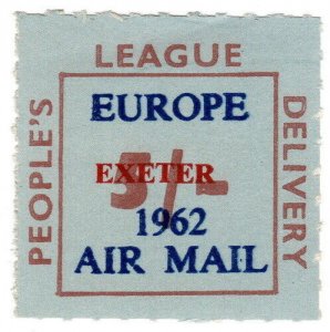 (I.B) Cinderella Collection : People's League 5/- (Exeter Air Mail) 