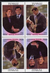 Tuvalu 1986 Royal Wedding (Andrew & Fergie) 60c in un...