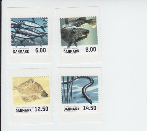 2013 Denmark Fish SA Set of 4 (Scott 1629-32) MNH