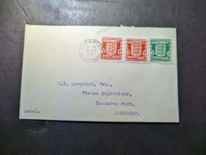 1940 British Channel Islands Cover Guernsey CI Local Use States Supervisor