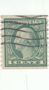 Scott #490 - 1c Green - Washington - Used