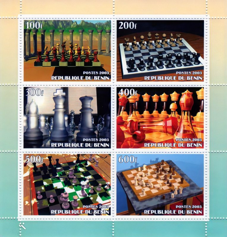 Benin 2003  CHESS  Sheetlet (6) Perforated MNH