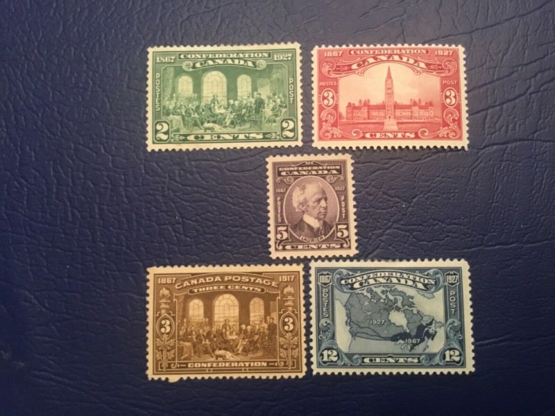 ICOLLECTZONE Canada 141-145 VF hinged with remnant