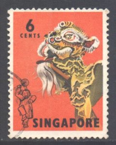 Singapore Scott 87 - SG104, 1968 Dancers 6c used