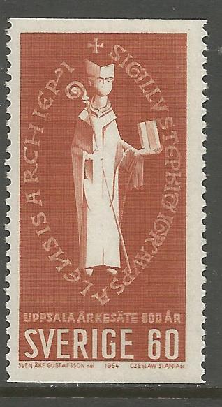 SWEDEN  646  MNH,  SEAL OF ARCHBISHOP STEPHEN