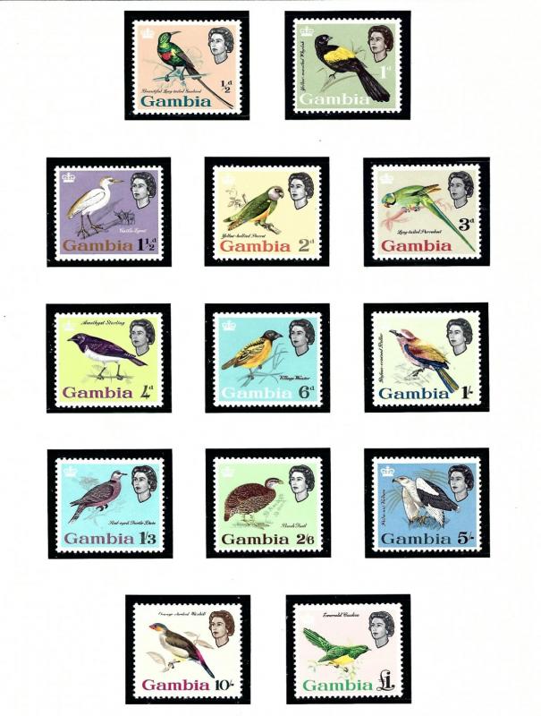 Gambia 175-87 MNH 1963 Birds