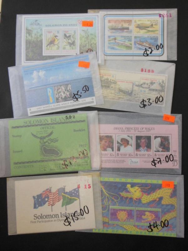 SOLOMON : Beautiful all VF MNH collection in glassines mostly between 1970s-2000