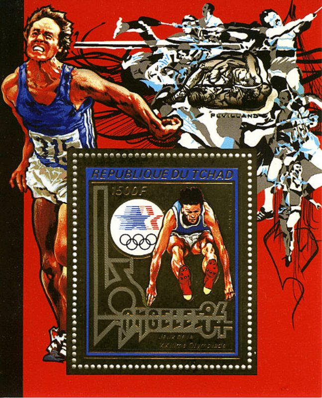 Olympic Games Los Angeles 1984 , Gold issue - Imperf. - Full-