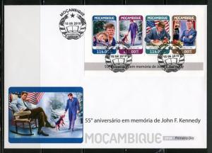 MOZAMBIQUE 2018 55th MEMORIAL ANNIVERSARY OF JOHN F. KENNEDY SHT FIRST DAY COVER