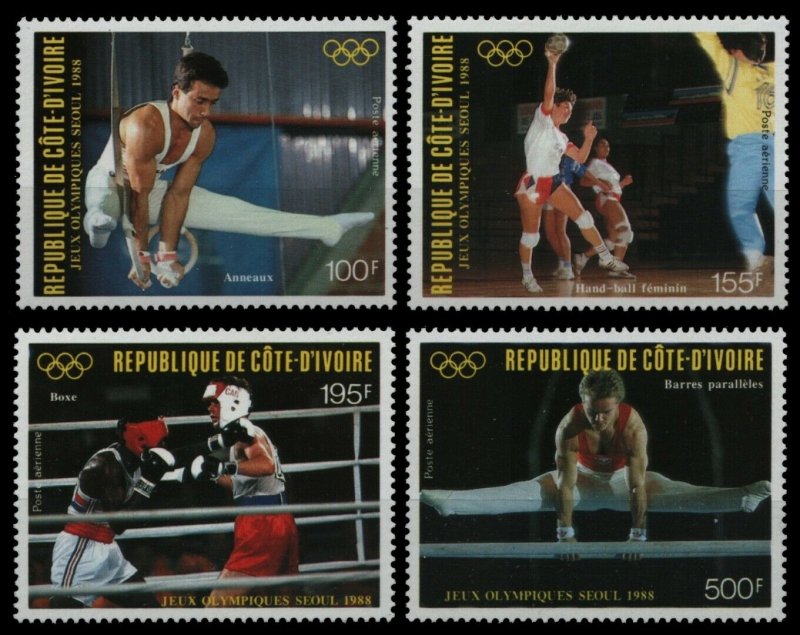 1988 Ivory Coast  970-973 1988 Olympic Games in Seoul 9,50 €