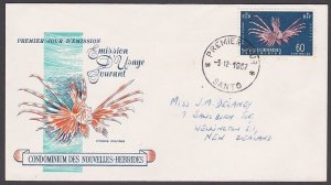 NEW HEBRIDES ( French ) 1963 60c Fish FDC - Santo pmk........................374