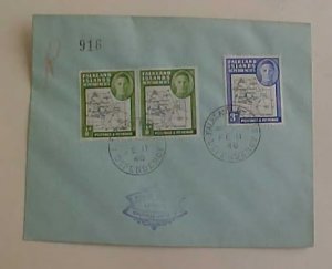 FALKLAND ISLANDS REGISTERED COVER FEB 1948