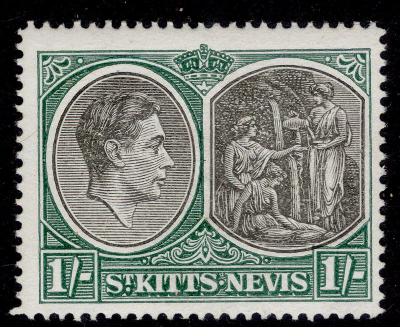 ST KITTS-NEVIS GVI SG75b, 1s black & green, M MINT.