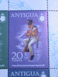 ANTIGUA -1972-MILITARY UNIFORMS SOLDIERS - MNH SHEET VF HARD TO FIND