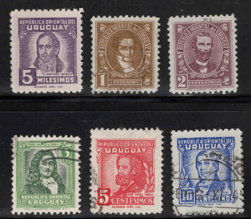 Uruguay Scott 538-543 Mixed mint and used short set