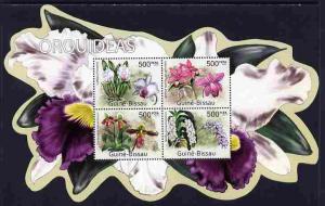 Guinea - Bissau 2011 Orchids special shaped perf sheetlet...