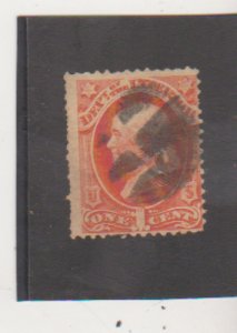 1873 US Stamps Scott # O15 1c Interior Department Official UsedCat.$10.00 