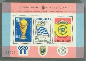 Uruguay #C438  Souvenir Sheet (Soccer)
