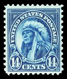 Scott 695 1931 14c American Indian Rotary Press Issue Mint VF OG NH Cat $6.25