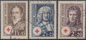 FINLAND Sc #B21-3 SEMI POSTAL SET USED SHOWING VARIOUS COUNTS