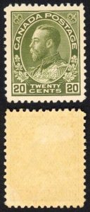 Canada SG213 20c Grey-green Very Fine M/M (HM) Unitrade Cat 300