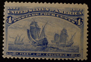 United States #233 Four Cent Columbian OG