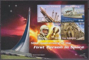 2011 Gambia 6434-37KL 50 years of space flight Gagarin 9,50 €