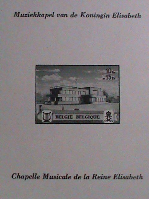 BELGIUM-1940  SC#B318 QUEEN ELIZABETH MUSIC CHAPEL- IMPERF S/S SHEET  VF RARE