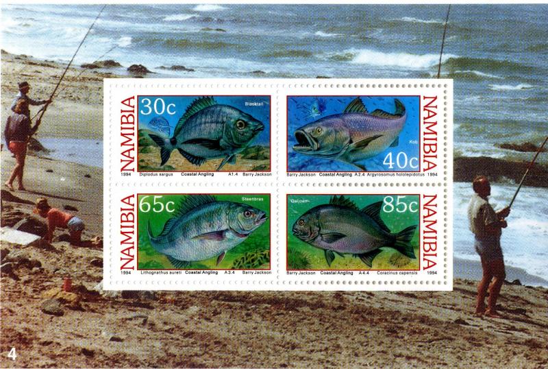 NAMBIA 758 MNH S/S SCV $2.75 BIN $2.00 MARINE LIFE