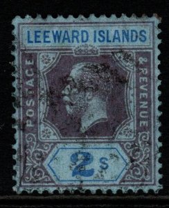 LEEWARD ISLANDS SG74a 1926 2/= RED-PURPLE & BLUE/BLUE FINE USED 