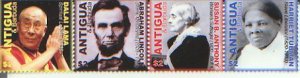 Antigua,  A. Lincoln, Dalai Lama, S. Anthony, H. Tubman,  Set of 4,  (Anti06036