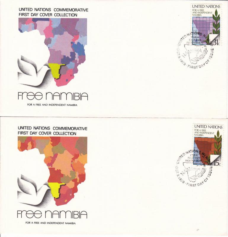 United Nations, NY, # 312-313, First Day Cover