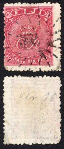 Fiji SG12 6d Rose perf 12.5 Cat 325 pounds