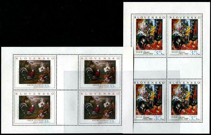 HERRICKSTAMP SLOVAKIA Sc.# 465-66 Art 2004 Stamps Mini Sheets