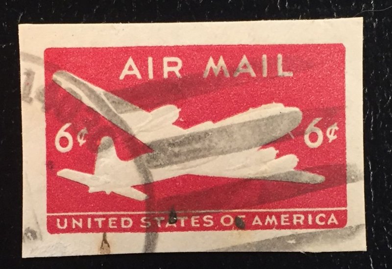 UC18 Used Airmail Cutout 6c