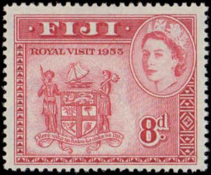 Fiji #155, Incomplete Set, 1954-1956, Hinged