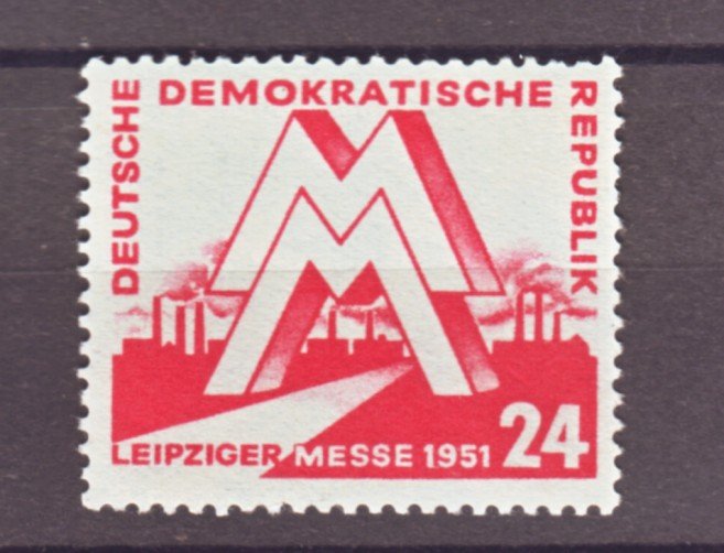 J22244 Jlstamps 1951 germany ddr part of set mnh #78 lepzig fair