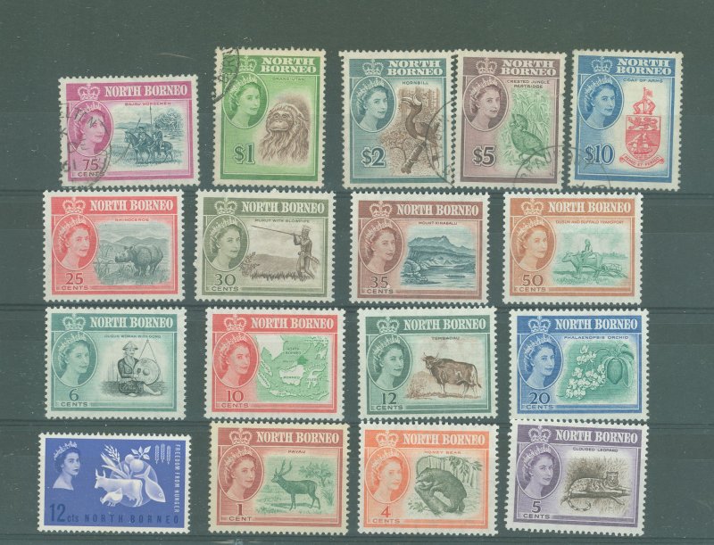 North Borneo #280-296  Single (Complete Set)