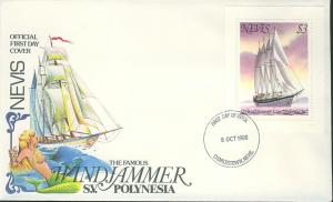 Nevis SC# 117 FDC Windjammer S.V. Polynesia $3.00