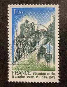 France 1978 Scott 1615 used - 1.20fr,  Reunion of France-Conté w/ France ,300th