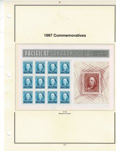 Pacific 97 US Souvenir Postage Sheets #3139-40 VF MNH