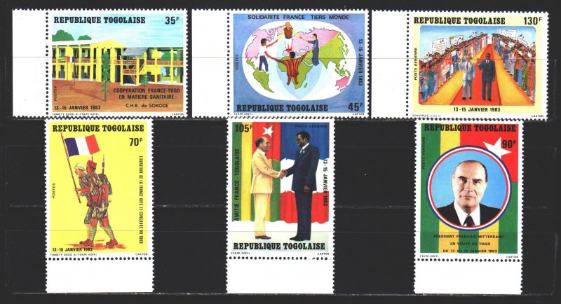 Togo. 1983. 1629-34. Friendship with France. MNH.