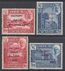 Aden Seiyun & Mukalla Scott 12/13 - SG12/13, 1946 Victory Sets MNH**